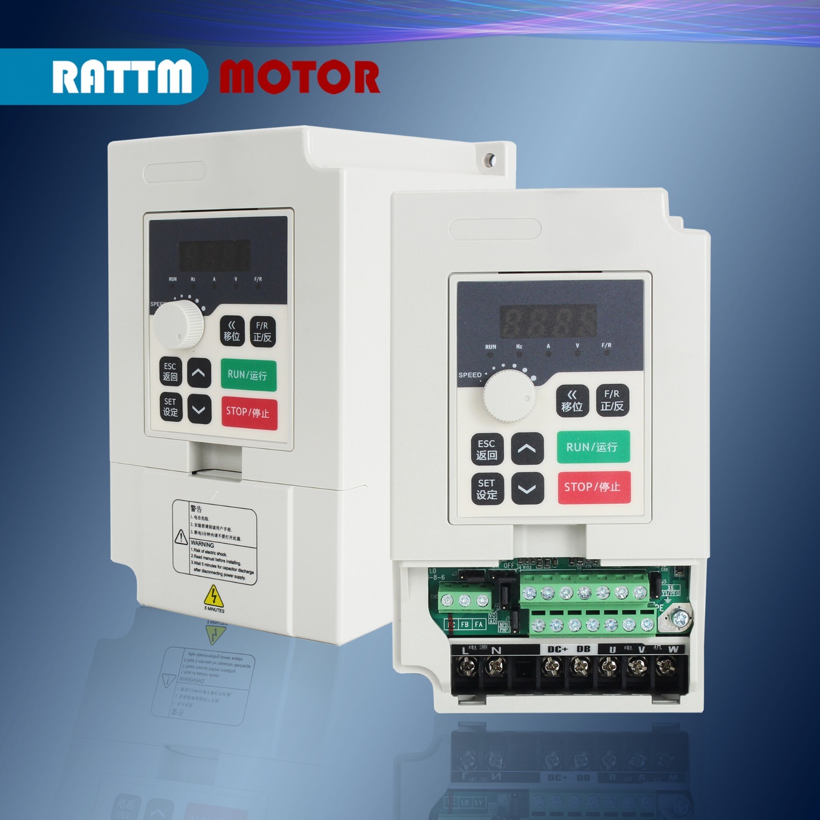 US SHIP】0.8KW 110V Water Cooled Spindle Motor+1.5KW VFD Drive+65mm Spindle Mount