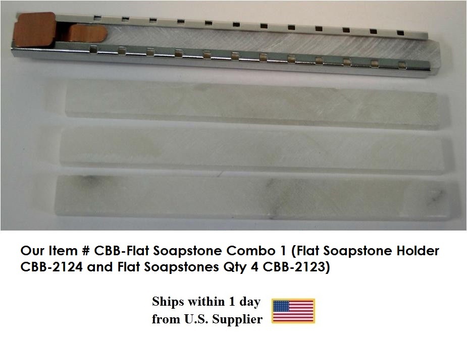 FLAT SOAPSTONE HOLDER WITH 4 (Four) REFILLS (US Supplier)