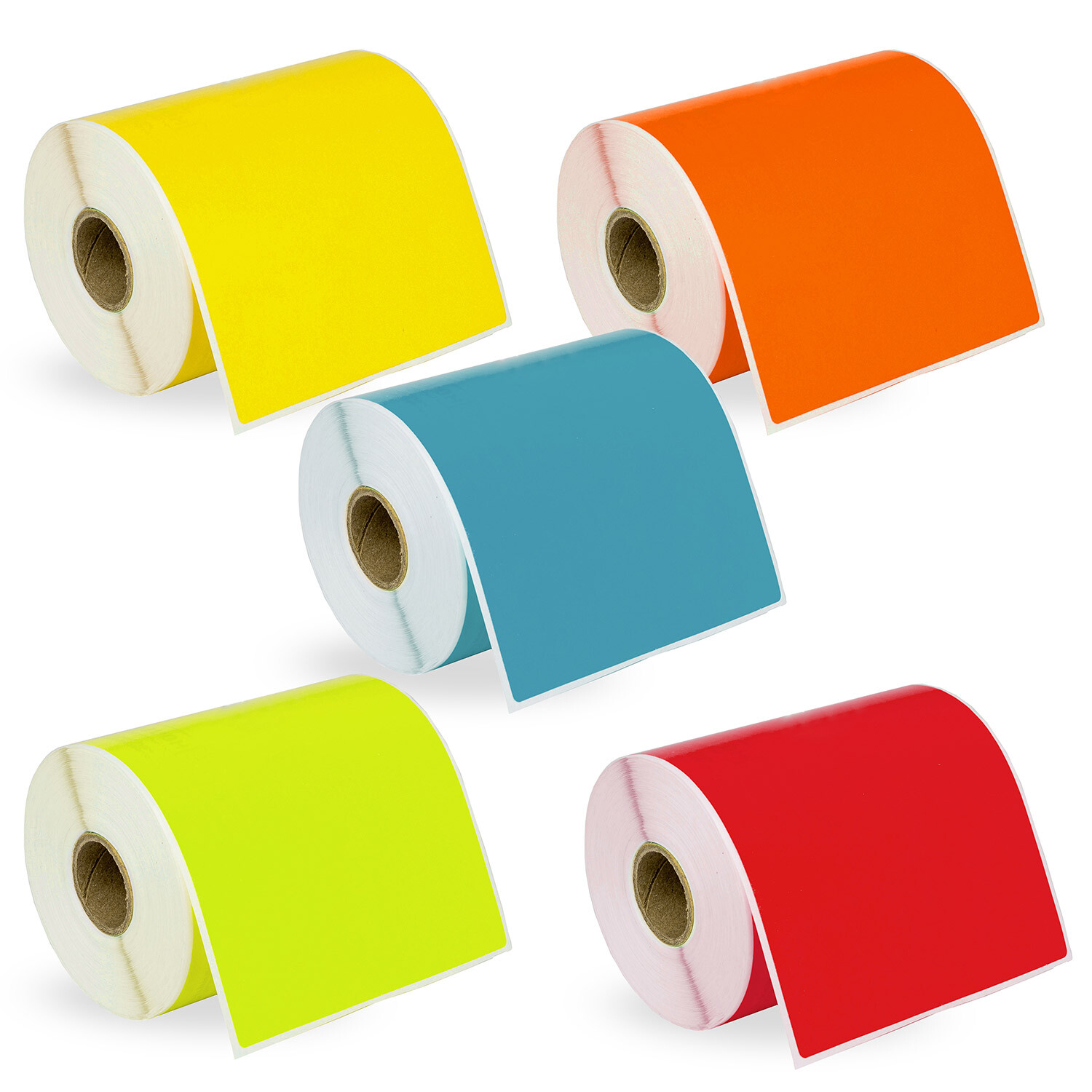 DYMO LW 1744907 COLOR 4XL 4×6 – 15 Rolls – 3 each: BLUE GREEN YELLOW RED ORANGE