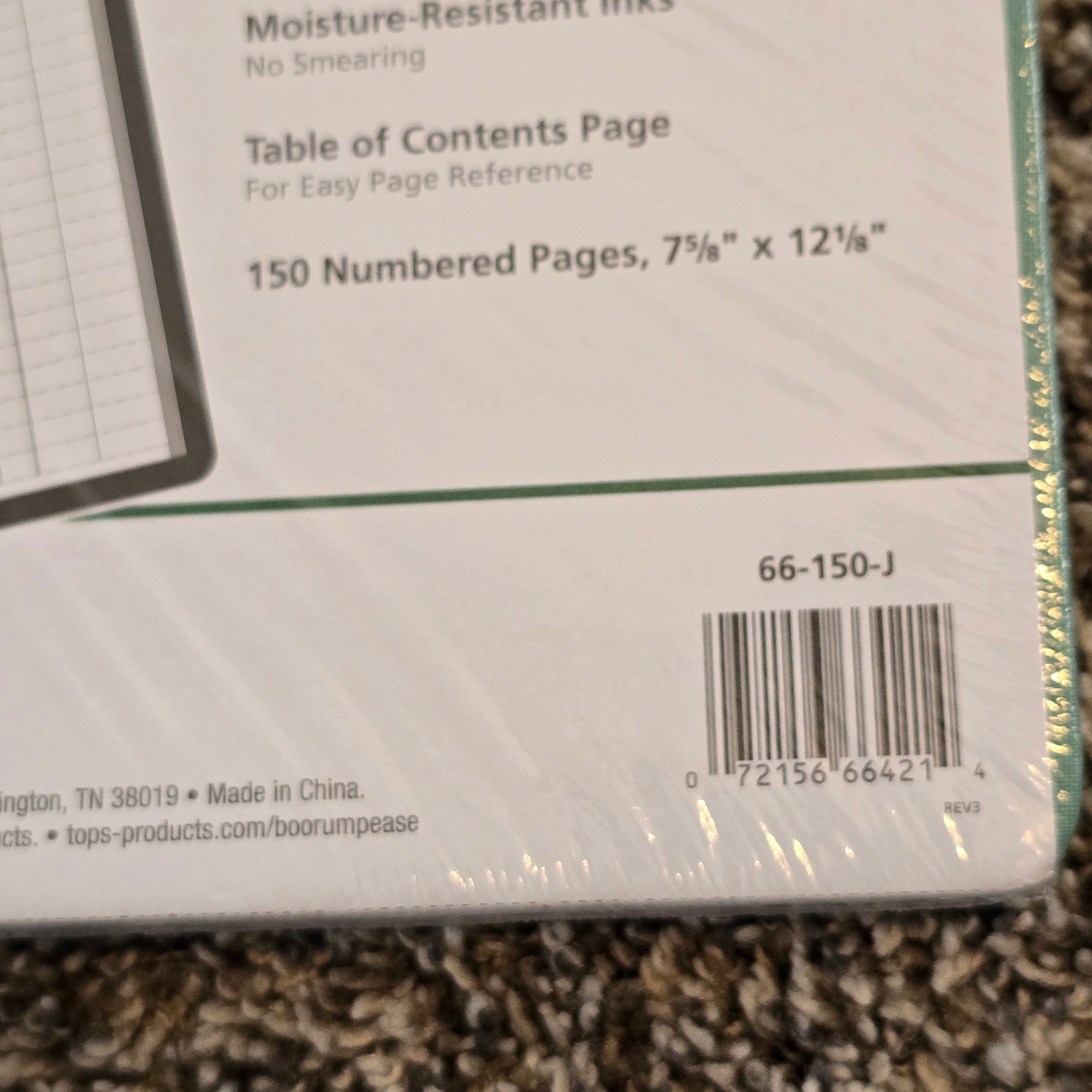 Boorum & Pease Account Book Ledger Journal 150 Pages Teal 66-150-J New