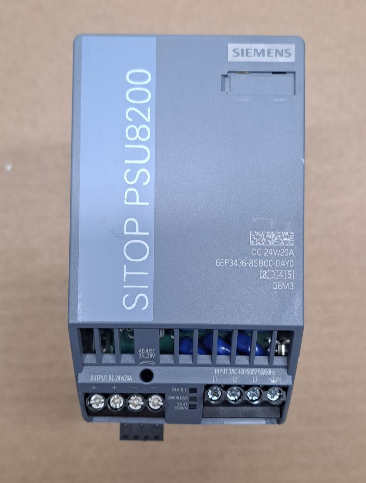 Siemens 6EP3436-8SB00-0AY0 24VDC 20A Power Supply, SITOP PSU8200, New- No Box