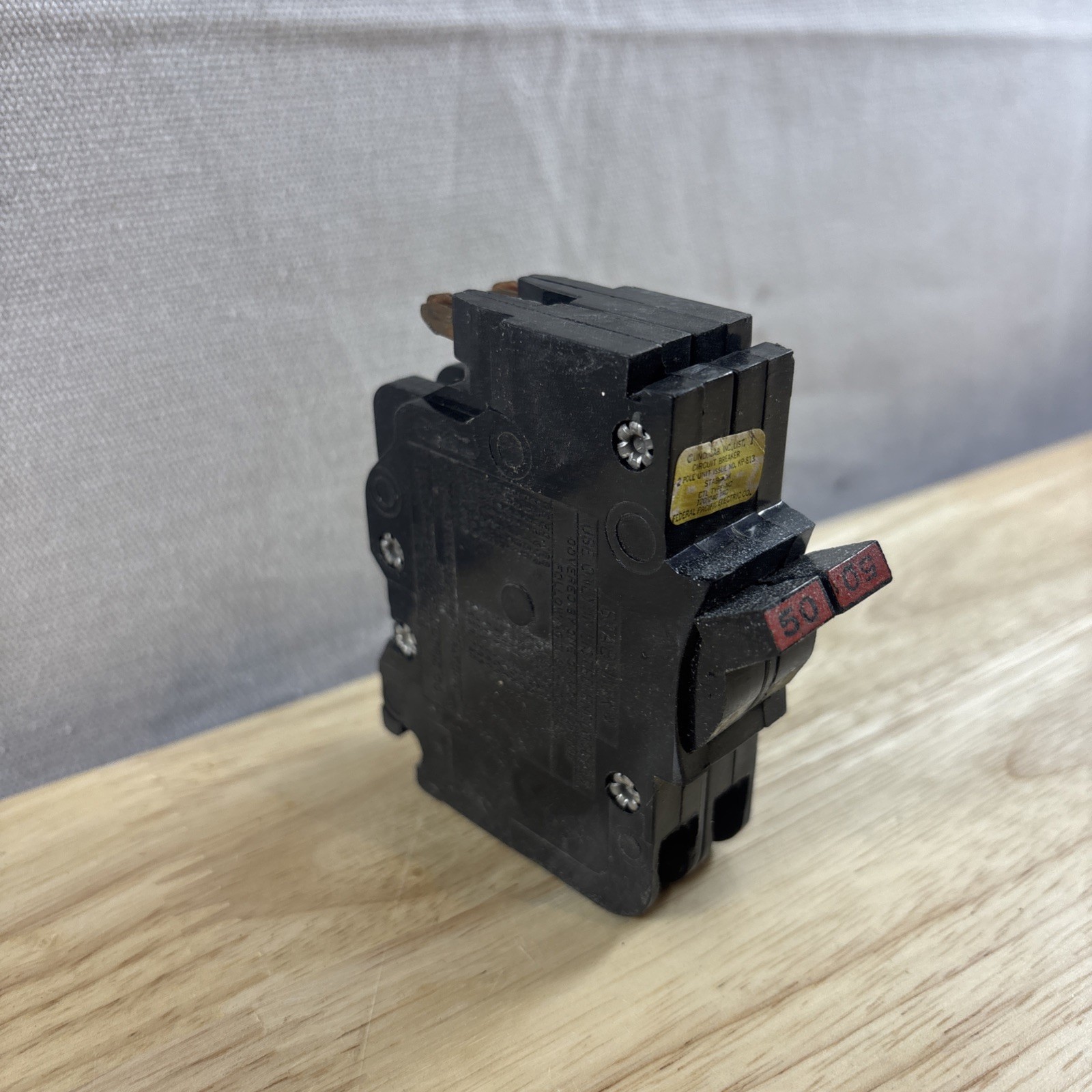 Federal Pacific 50 Amp 2 Pole Stab-Lok Breaker Mini THIN Tested