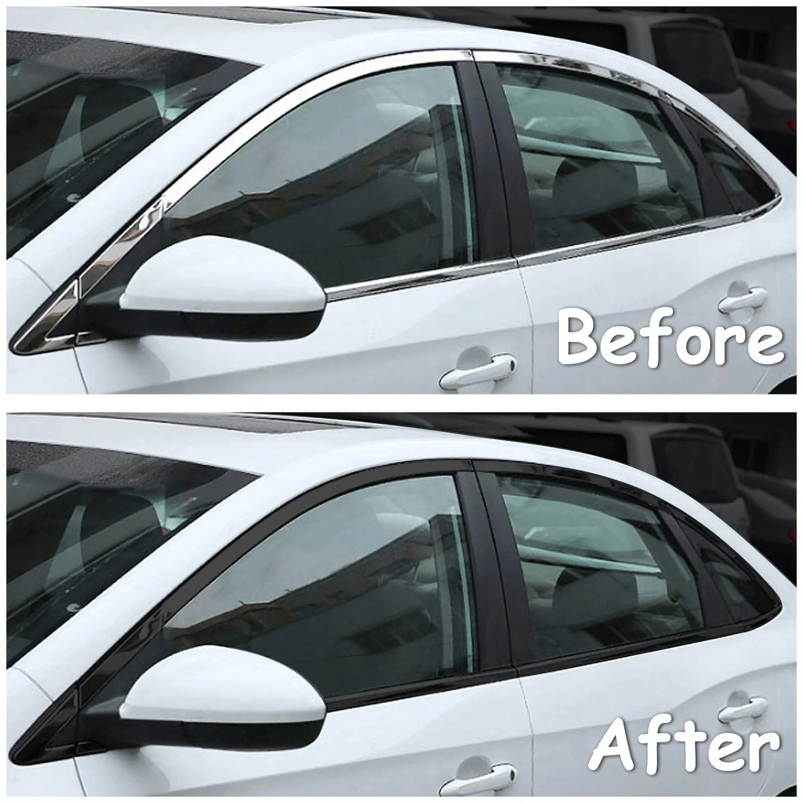2″ x 30 Ft High Gloss Vinyl Tape for Black Out Chrome Delete Window Trim
