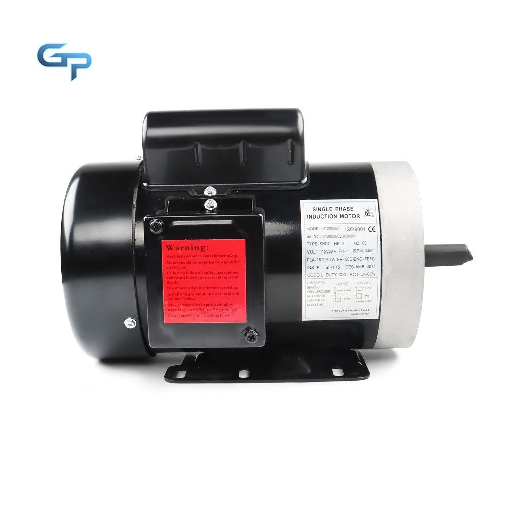Purpose Single Phase Motor 56C Frame 115V/230V 2 HP Electric Motor 3450 RPM 60HZ