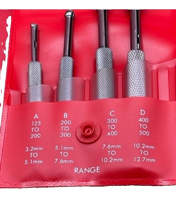 Starrett S829EZ Small Hole Gage – Set, .125-.500″ Range, 4 Pieces