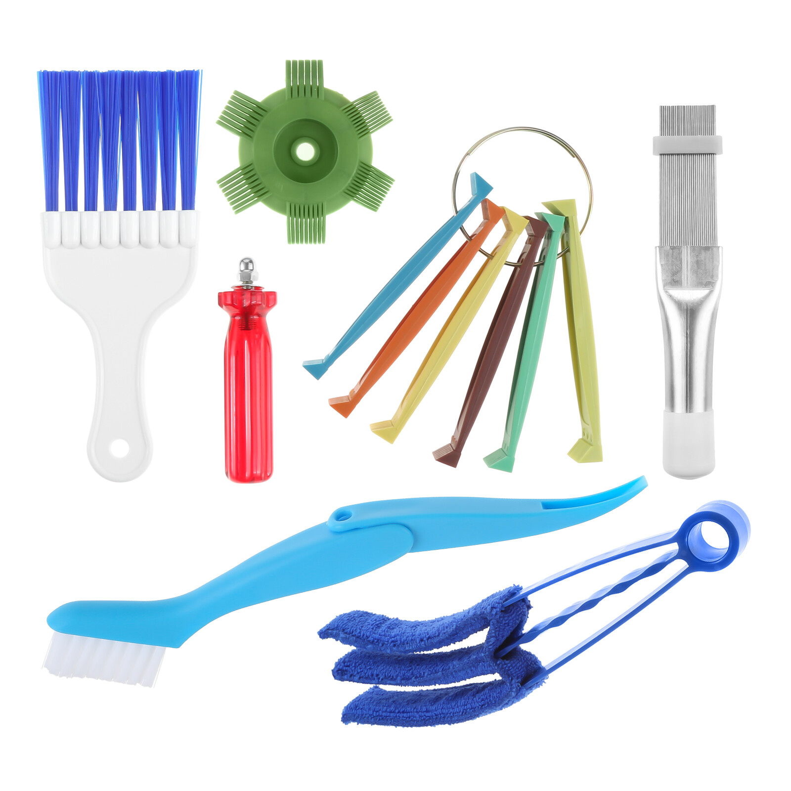 6PCs Repair Clean Tool Set Air Conditioner Fin Cleaner Set Fin Comb Condenser