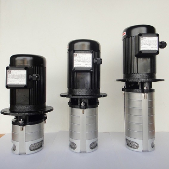 CNC Machine Coolant Pump, shaft 145mm 6″, 2 impeller 34 PSI, 1 HP 3 PH 220/440V