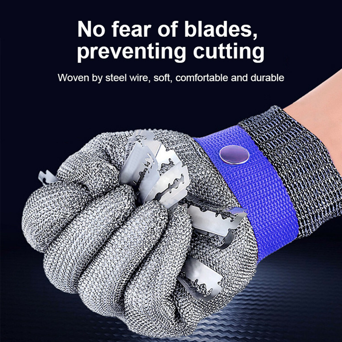 Cut Resistant Glove Stainless Steel Mesh Metal Glove for Kitchen Cooking Cutting
