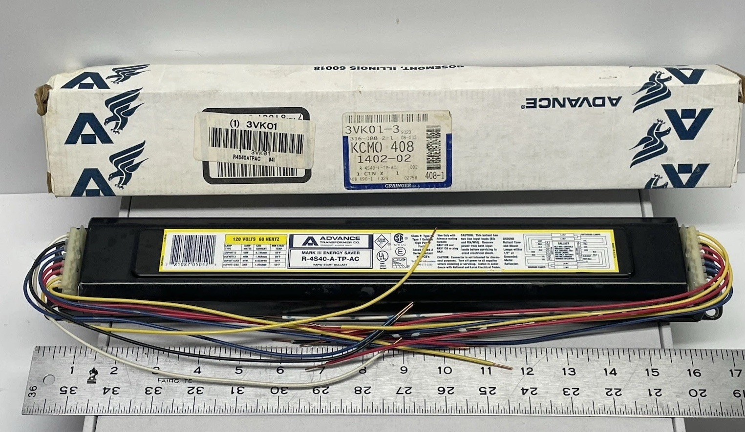 Advance R4S40ATPAC Rapid Start Ballast 120V 60Hz R-4S40-A-TP-AC