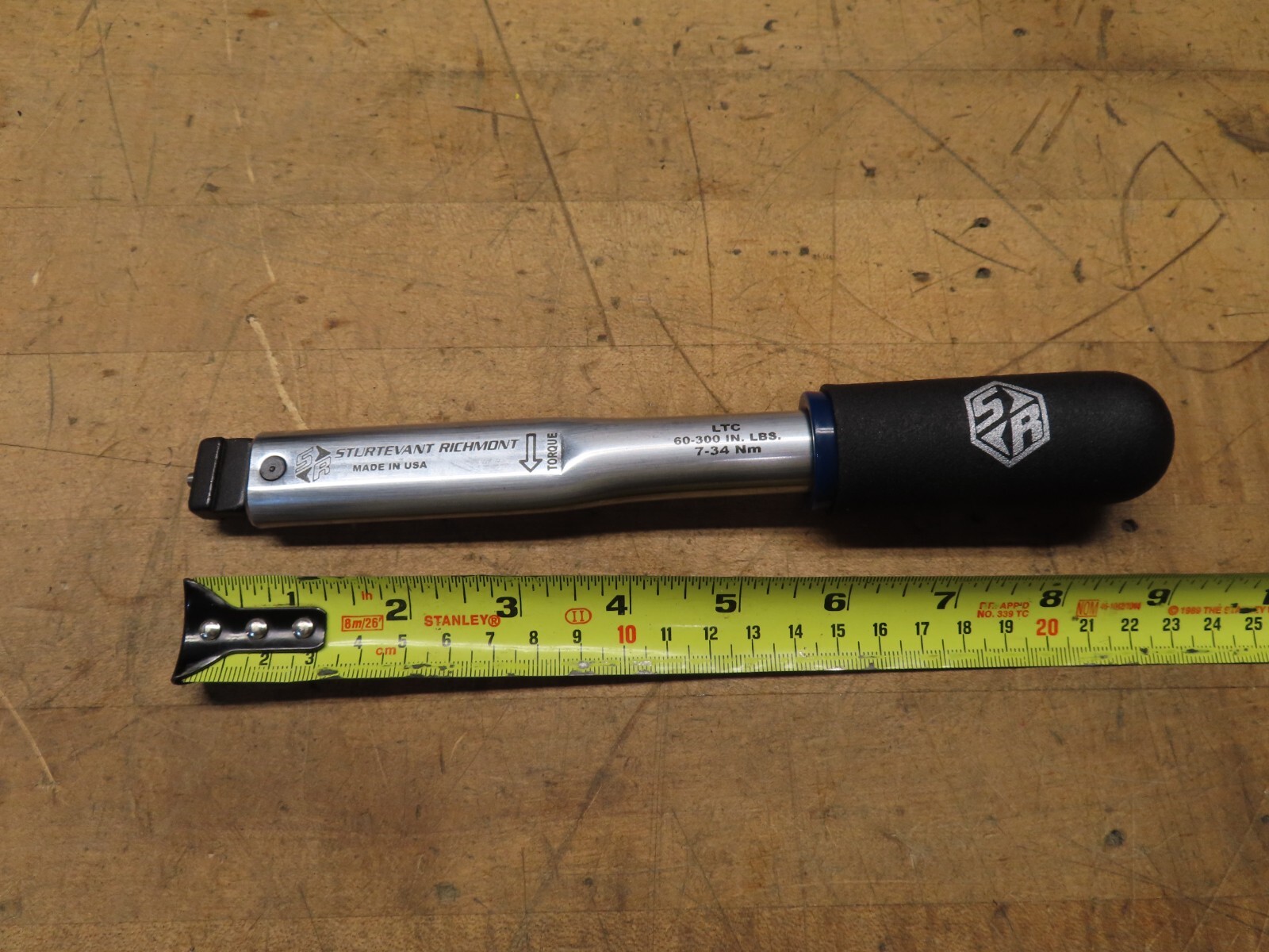 SR LTC 810016 Preset Interchangeable Head Torque Wrench 60-300 in. lbs. 7-34 Nm