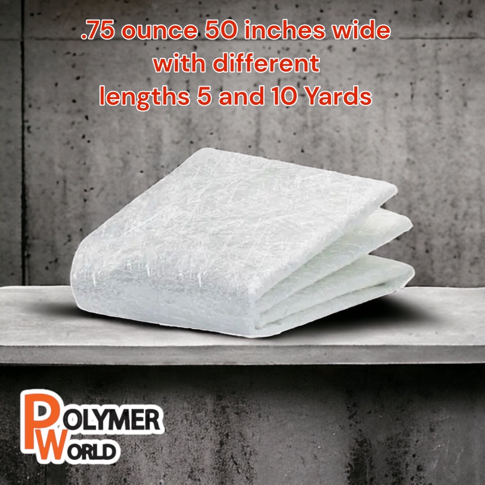 Polymer World Fiberglass 1.5X50X3 Yard Chopped Strand Mat for Boat, Automobiles