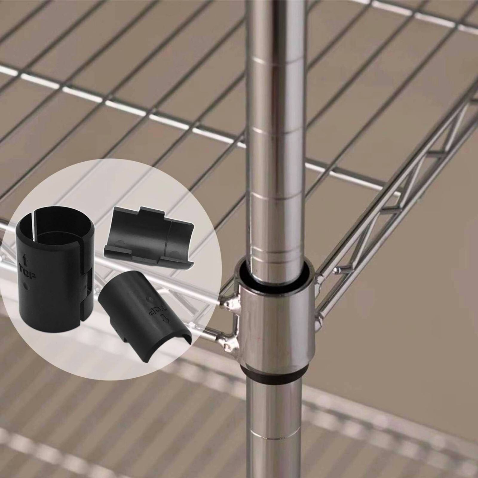Wire Shelf Clips,50-Packs Wire Shelving Shelf Lock Clips for 1″ Post Shelvings