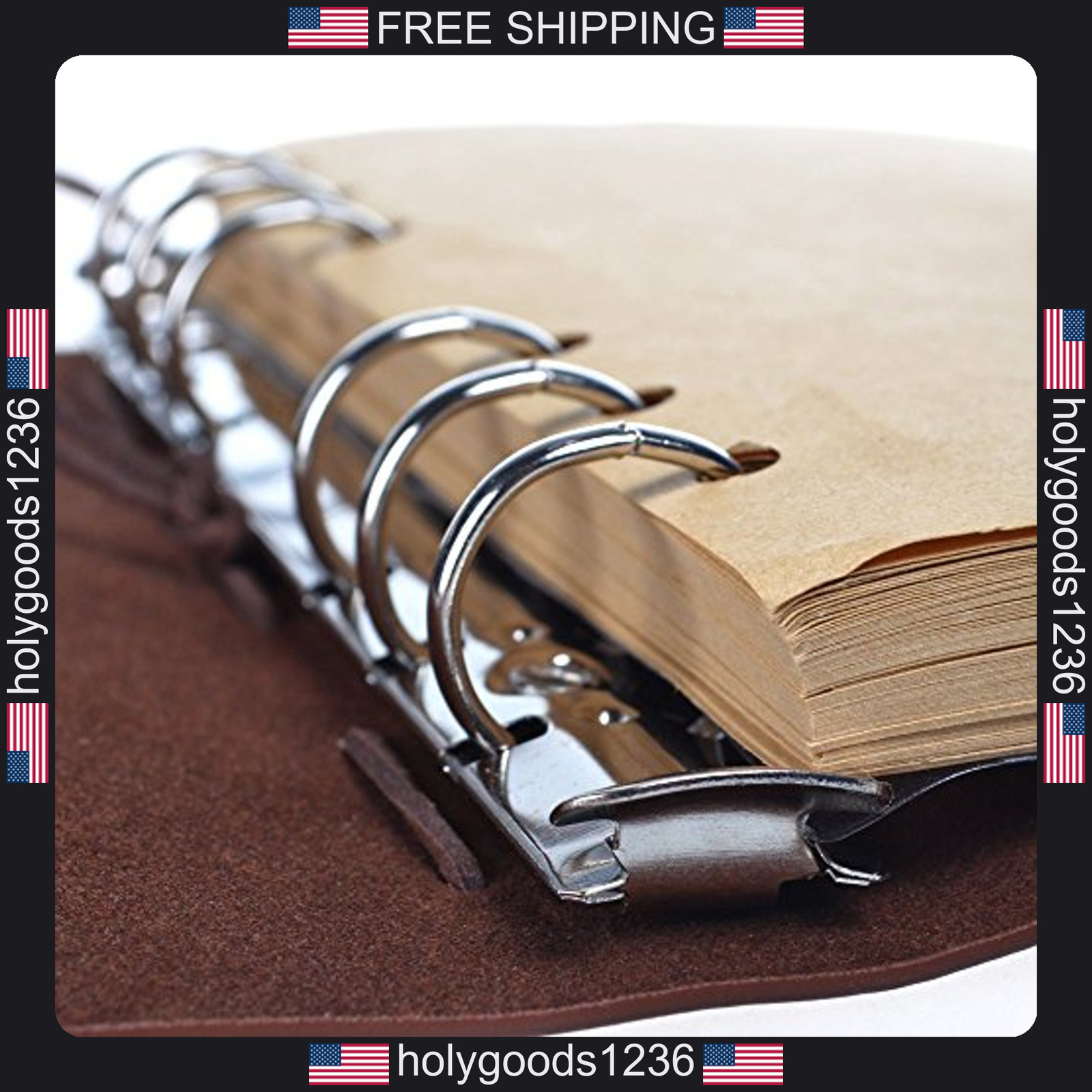 Maleden refillable spiral daily notepad classic embossed travel journal diary