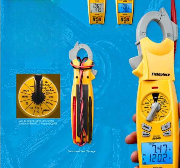 Clamp Meter with Rotatable Dial and LED Flashlight, Now Available.