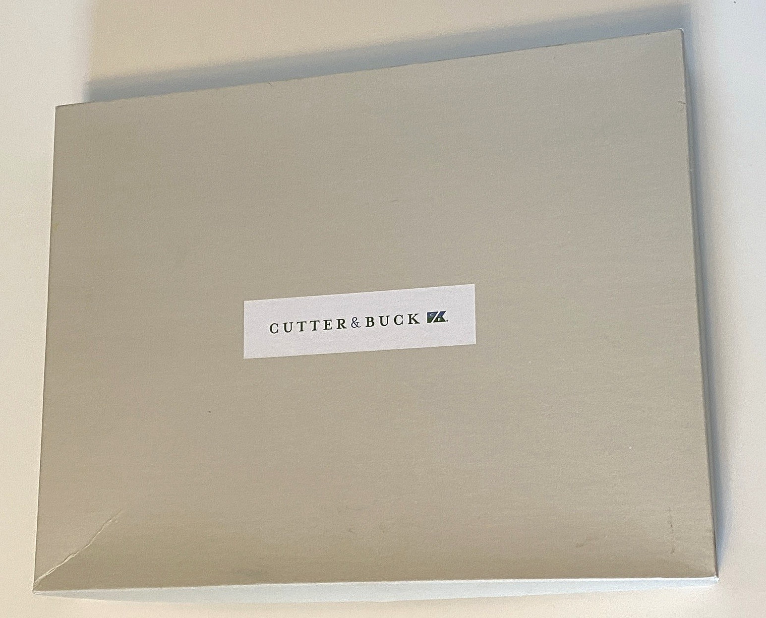 Cutter & Buck Organizer Portfolio w C&B Pen Brown Leather Houndstooth w Box READ