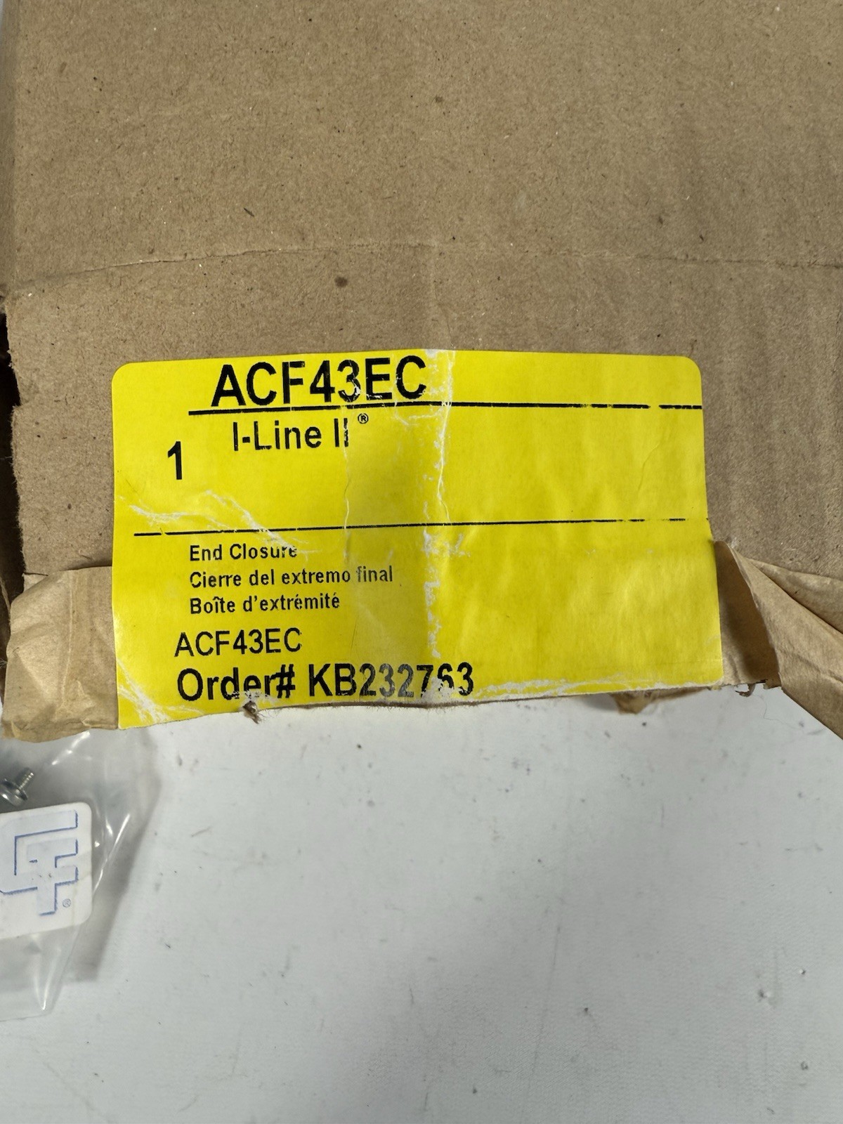 NEW Square D ACF43EC, I-LINE Series 2 Busway end cap / end closure Buss Duct Cap