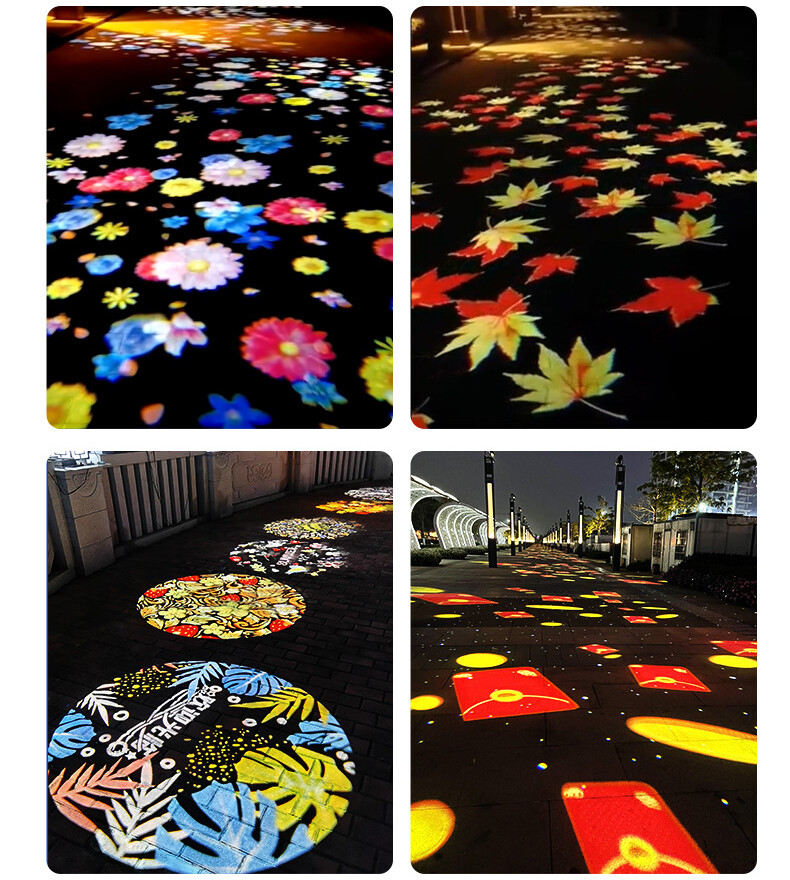 60W-600W Waterproof Custom 7 Logo Swtich Dynamic Pattern Rotary Gobo Projector