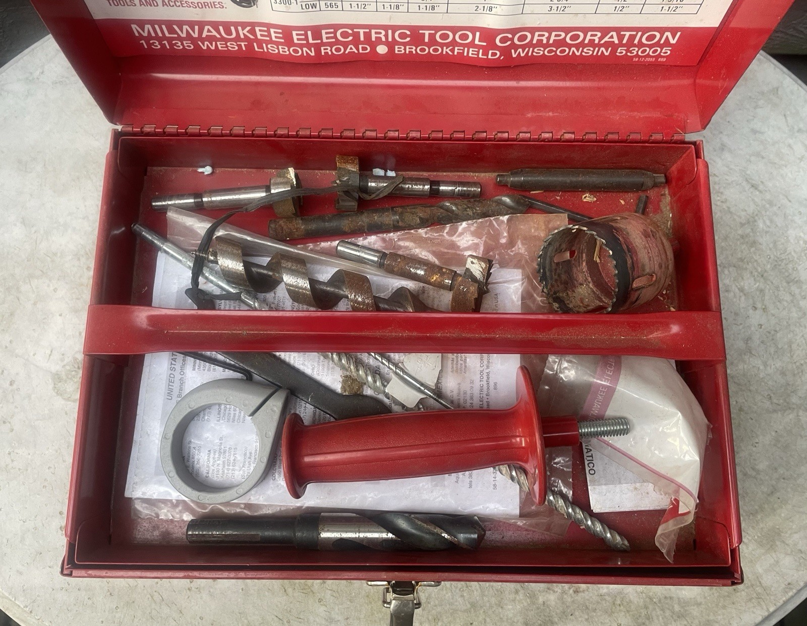 Vintage Milwaukee Tools Heavy-Duty 1/2″ Right Angle Drill ( Metal Box Only )