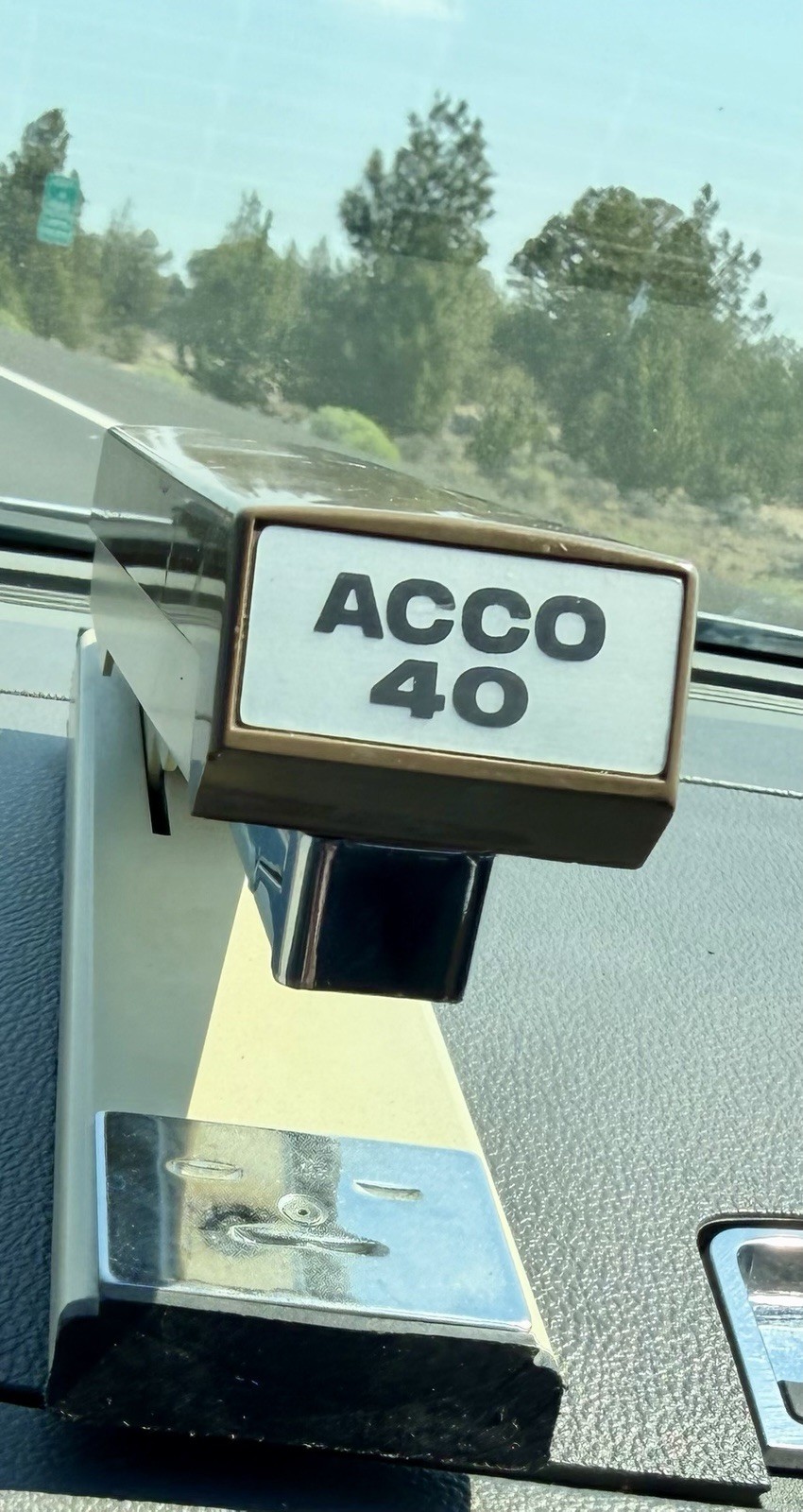 ACCO Model 40 Desktop Stapler Brown & Tan Vintage