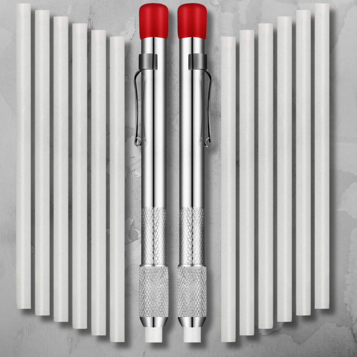 Soapstone Holder Round Holder Flat Marking Pen Marker Refills Welding Tool 2 Pcs