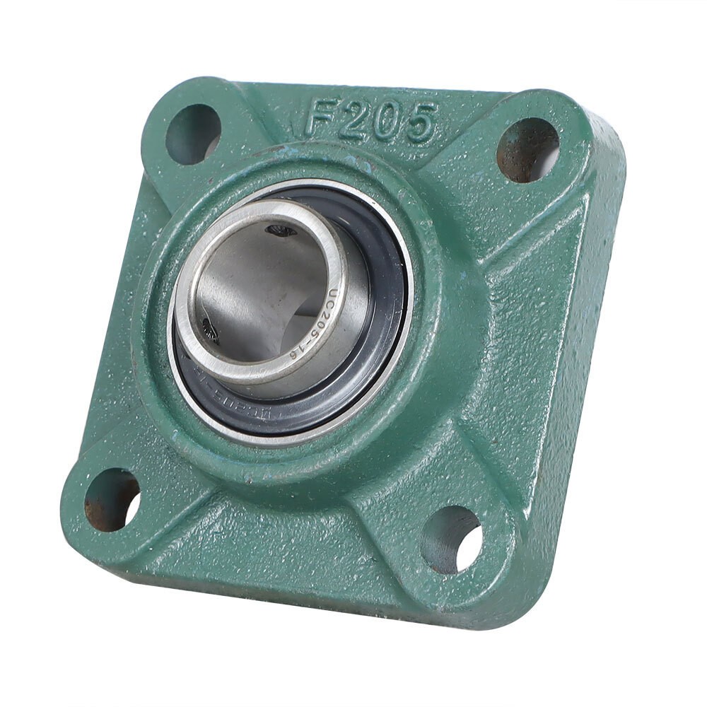 2 Pack UCF205-16 Solid Base Pillow Block Flange Mounted Bearing 4 Bolt 1″ Bore