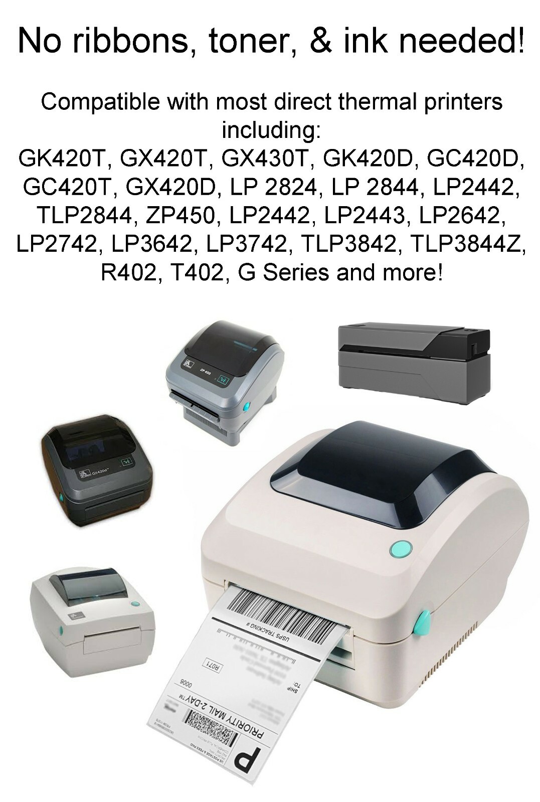6 Rolls 4×6 Direct Thermal Shipping Labels – 250 per roll – 1,500 labels