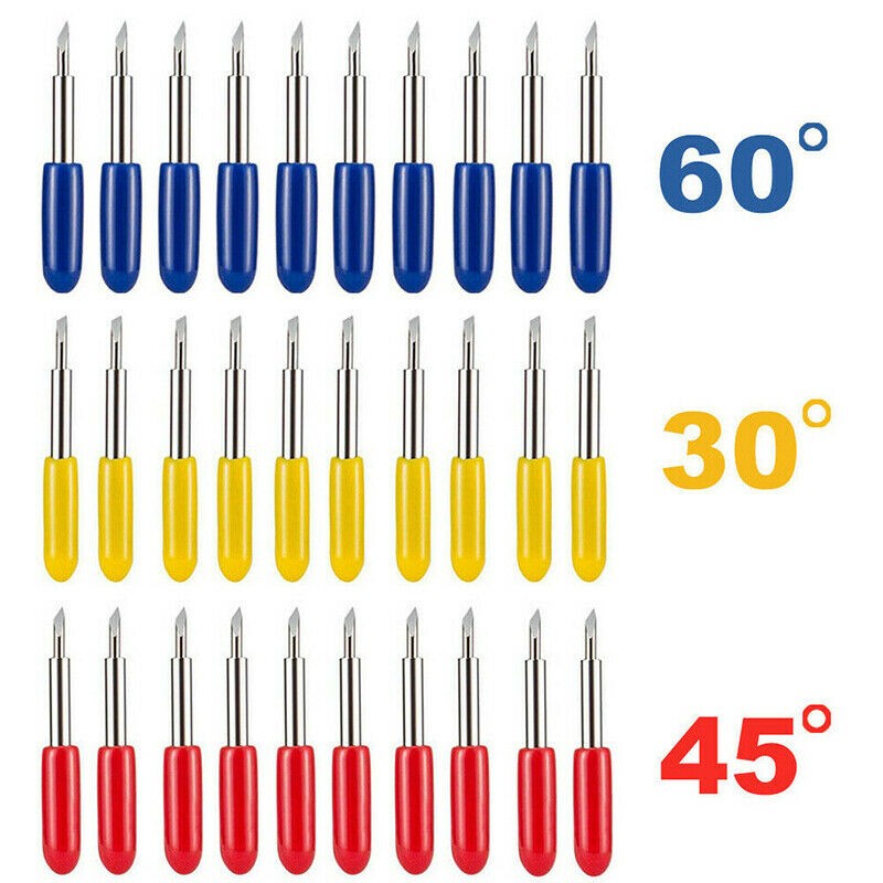 50Pack 30°/45°/60° Assorted Roland Cutting Plotter Vinyl Cutter Blade Knife Tool