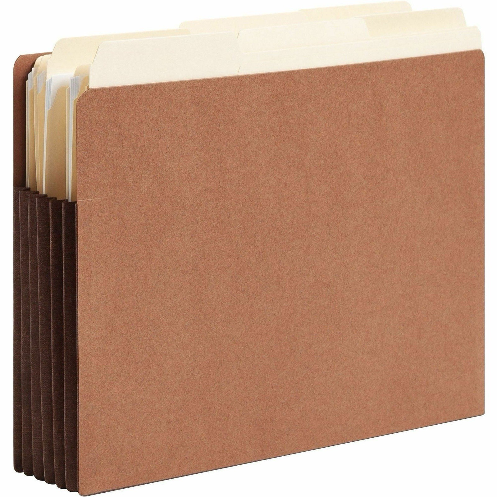 Smead 73691 File Pocket, 5.25” Expansion, Dark Brown Gusset, Letter Size