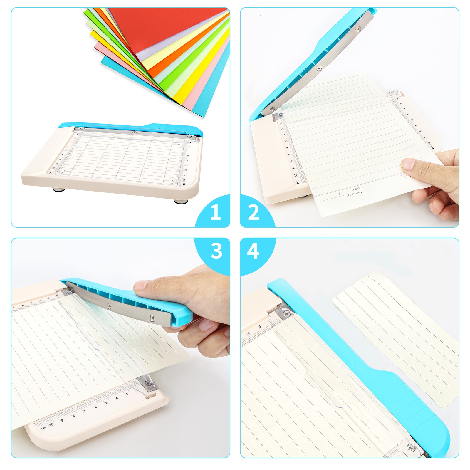 6″ Mini Safe Photo Paper Cutter Portable Nonslip Guillotine Trimmer Journal Card
