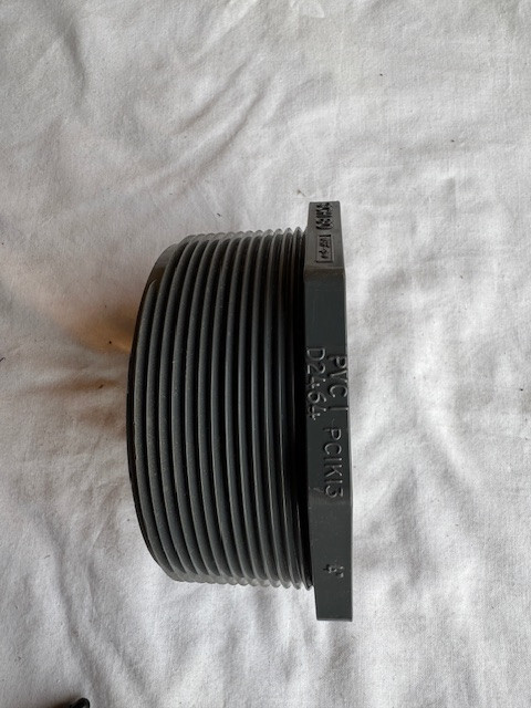 SPEARS 850-040 PVC 4″ Plug Schedule 80 threaded Sch 80