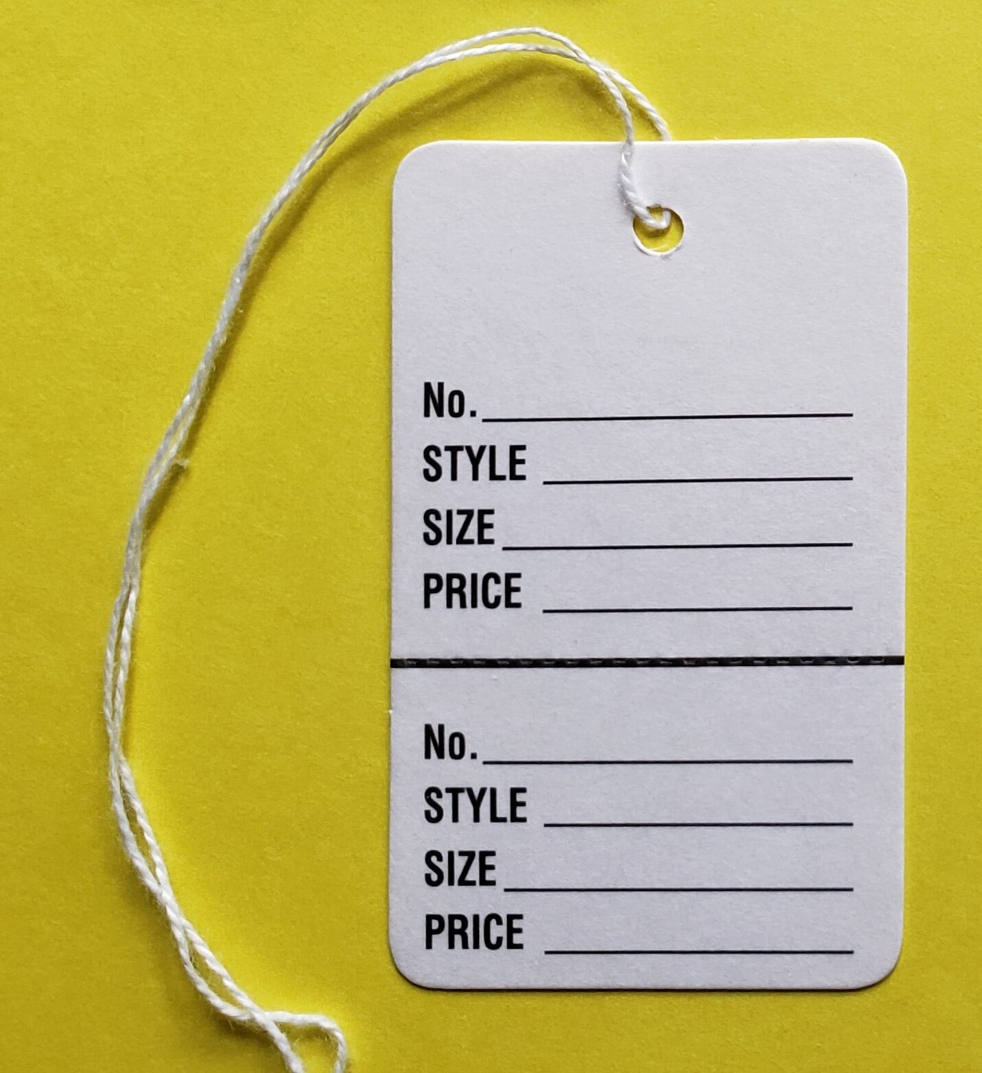Large Price Tags RED WHITE Blank 2 Part Retail Special Sale Coupon String Strung