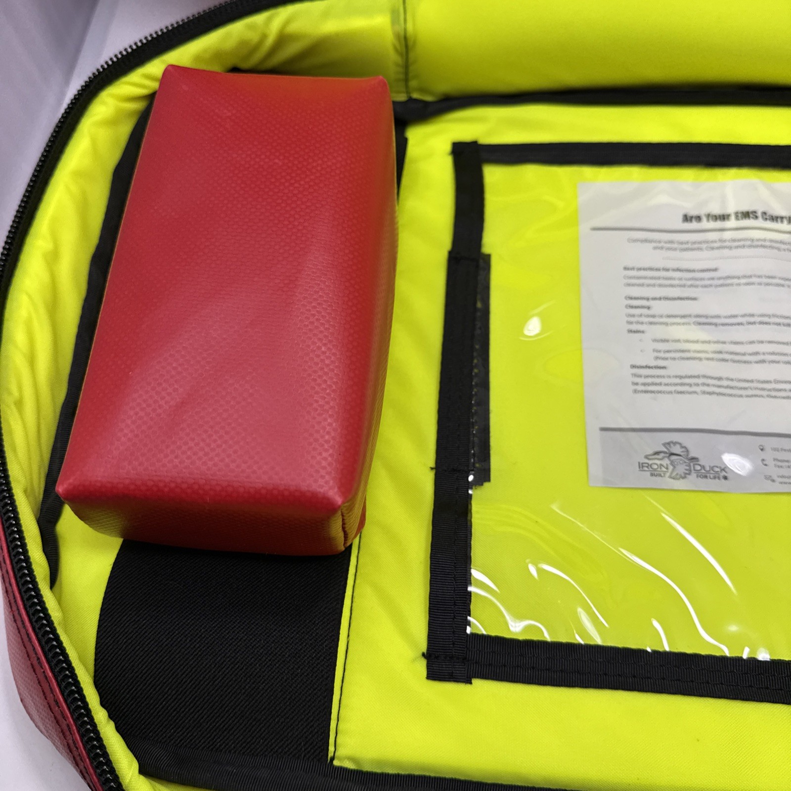 Iron Duck Lucas 2 Red BLS Backpack First Responders EMT Medical Trauma Bag READ!