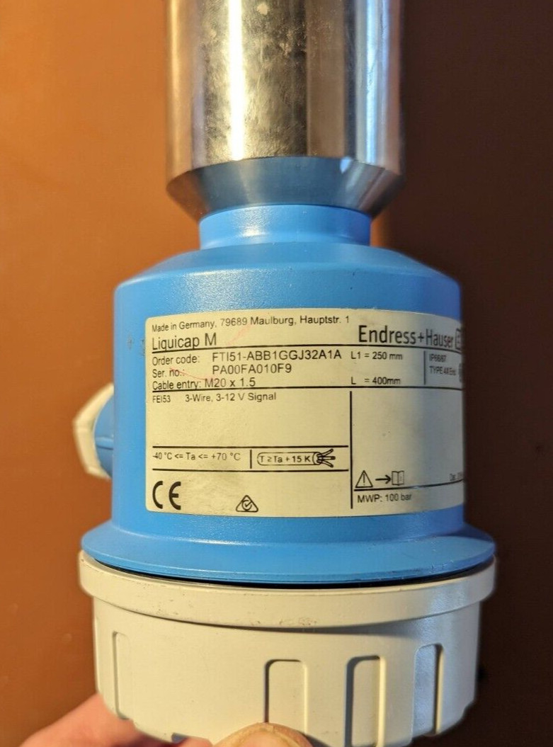 Endress & Hauser FTI51 Liquicap M Level Probe FT151-ABB1GGJ32A1A 250mm