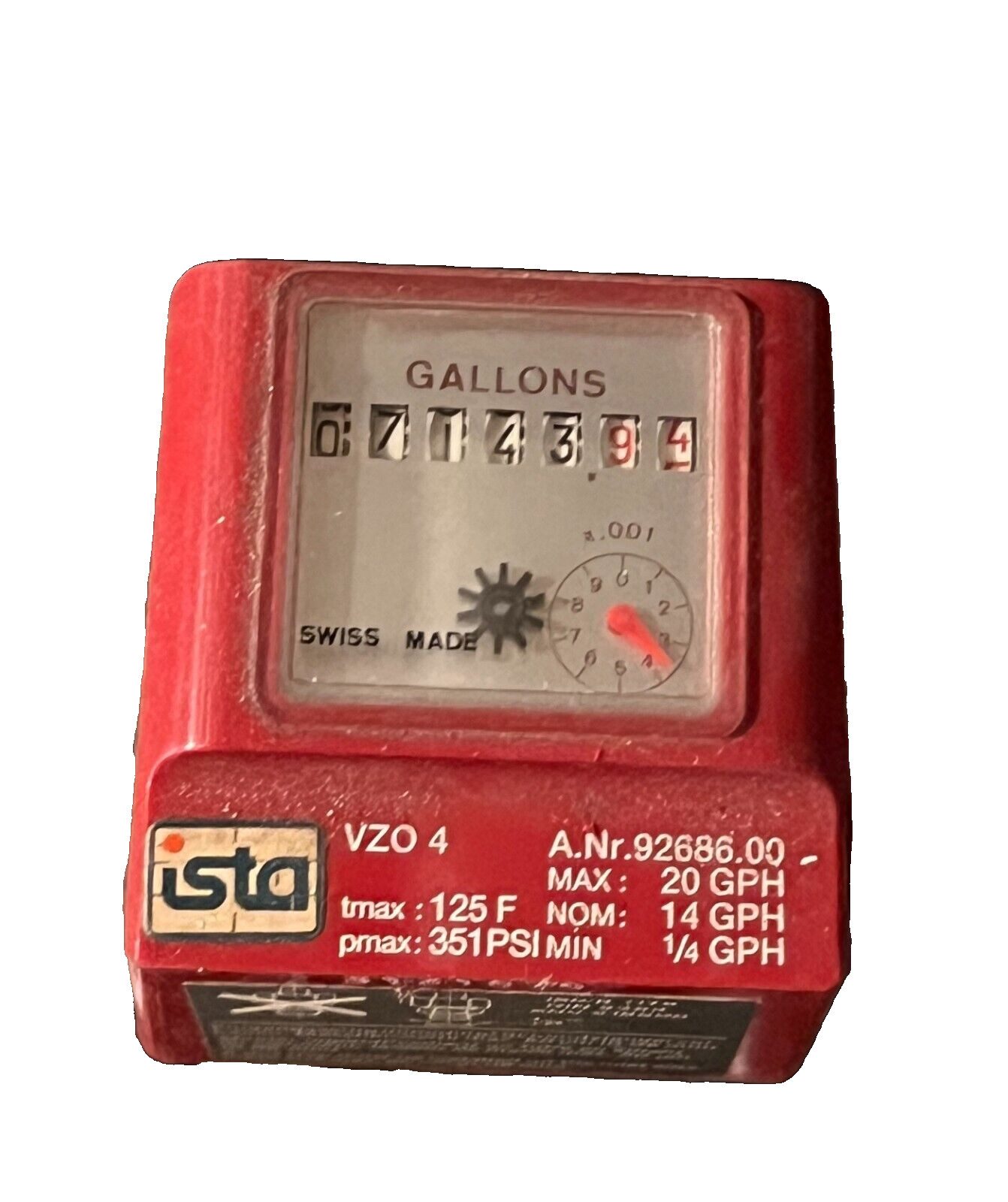 Aqua Metro ista VZO 4 Oil Counter/ Fuel Oil Meter