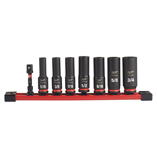 Milwaukee 49-66-7024 8PC SHOCKWAVE Impact Duty 3/8″ Drive SAE 6-Point Socket Set
