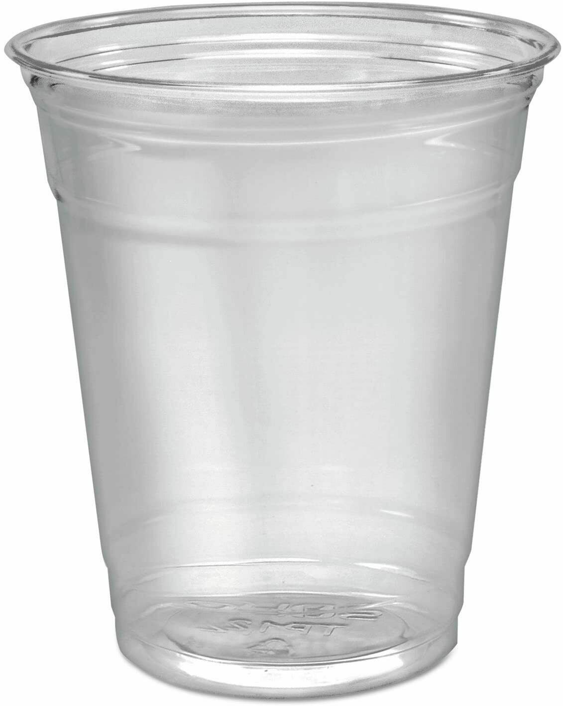 16 Oz Clear Plastic Cups PET Disposable Cold Cups With Lids and Straws for Party