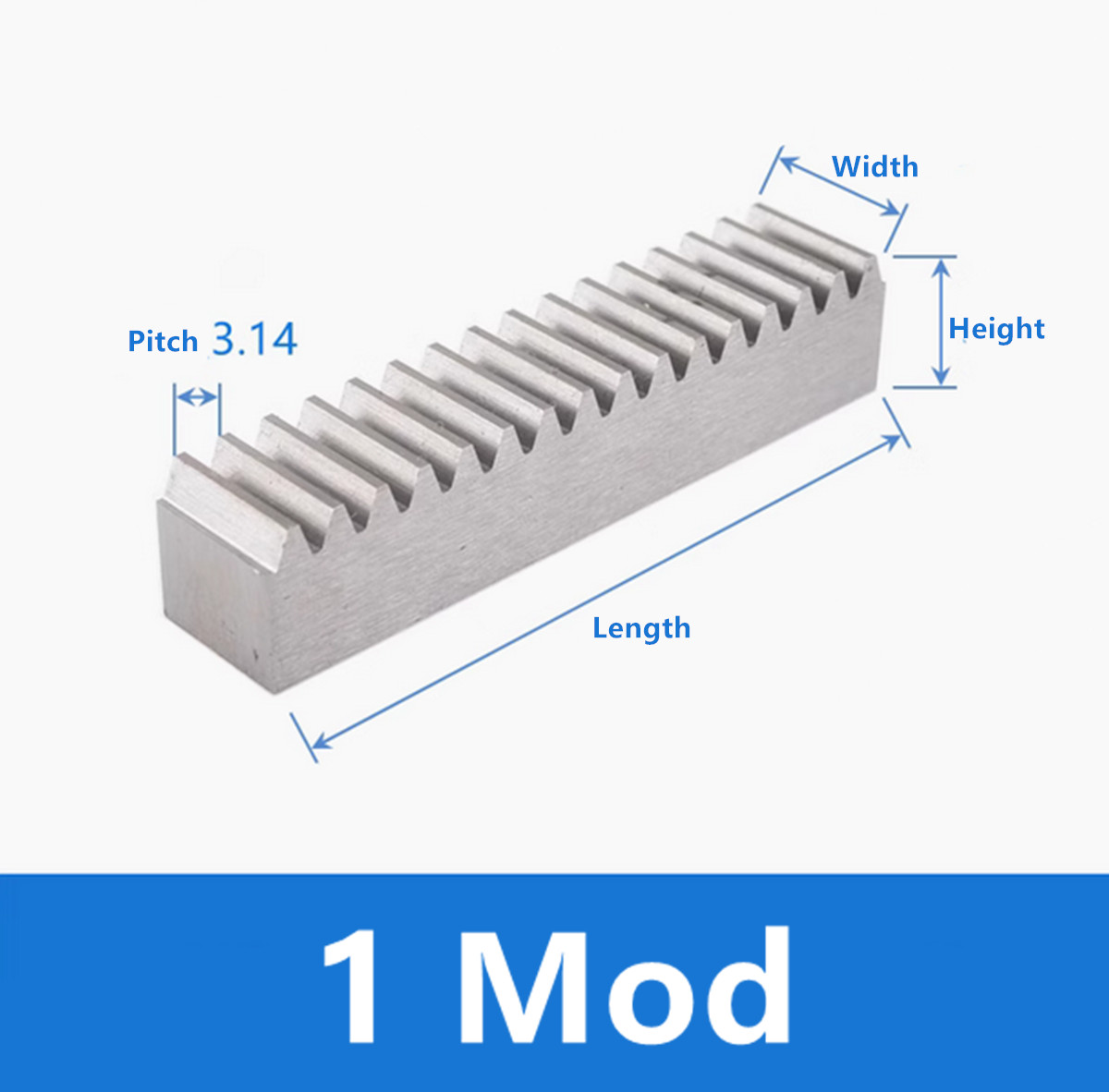 1/1.5/2/2.5/3/4/5 Module Spur Gear Racks For CNC Linear Motion Long 500mm 1000mm