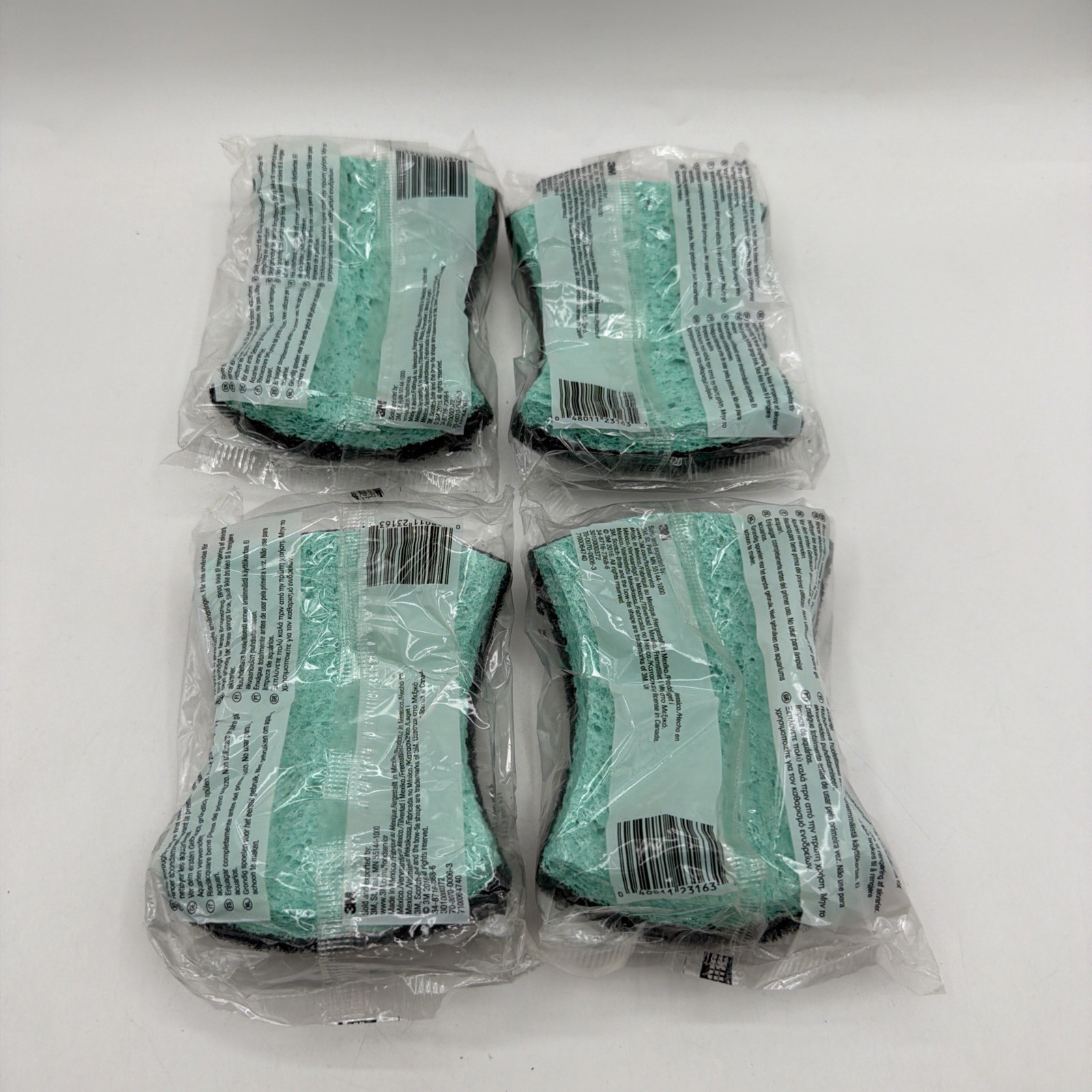 Scotch brite Power Sponge Cellulose, Synthetic Fiber Blue, Dark Blue 4 Pack