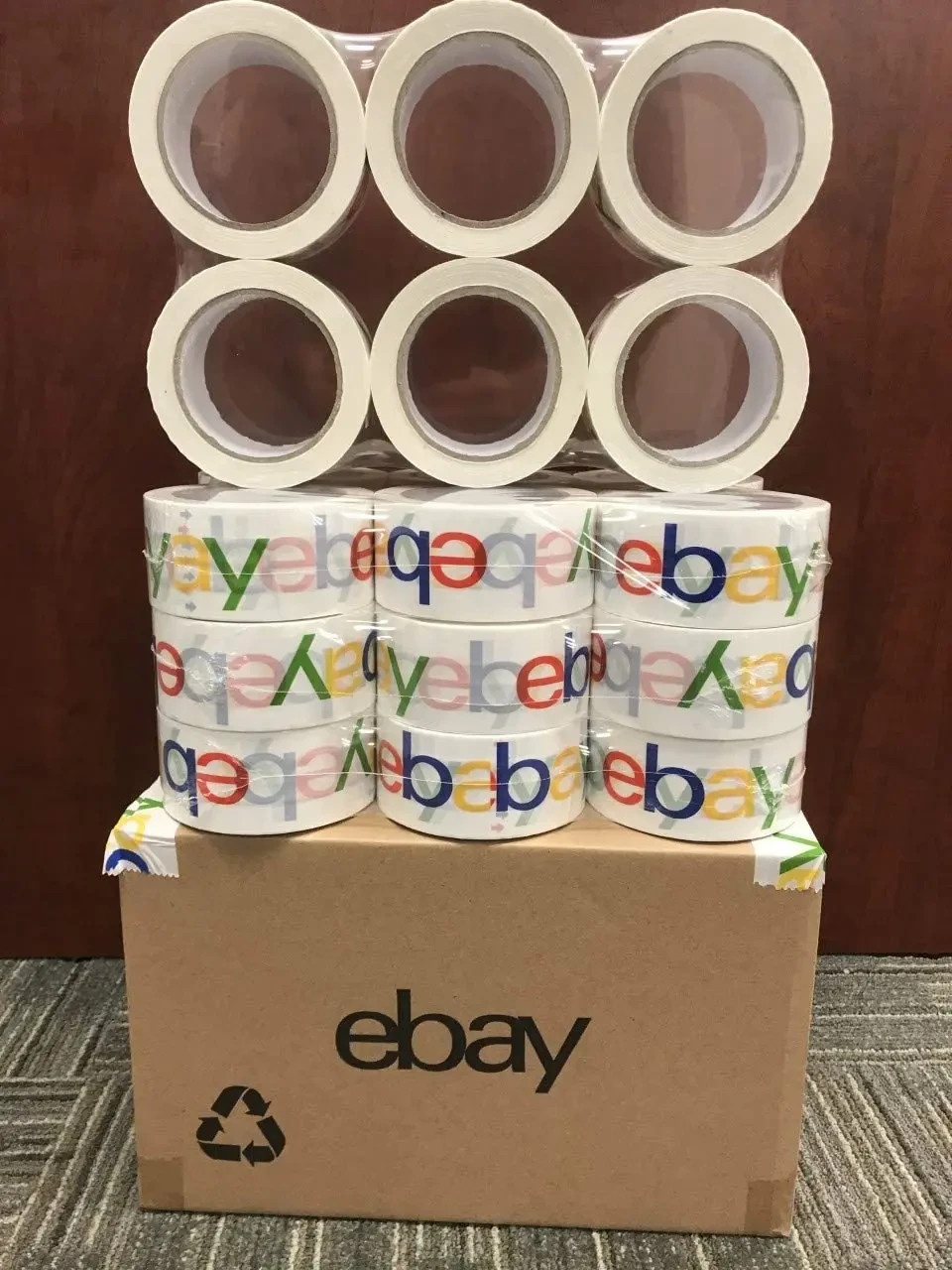 6 Rolls 2” x 75 Yards Branded Packing Tape Heavy Duty Shipping Packaging – Tape