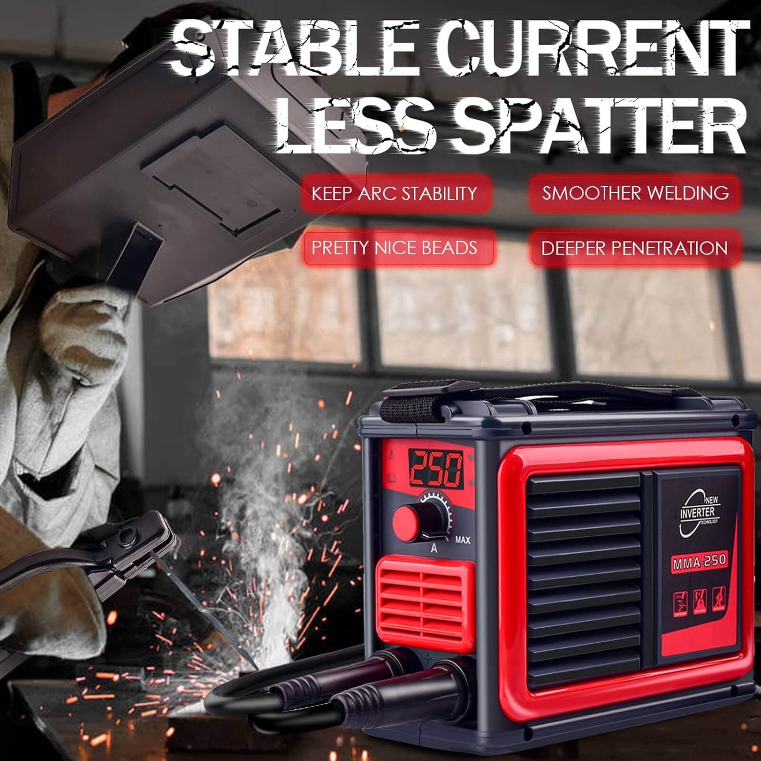MMA Welder Machine,125Amp ARC Welder Mini Stick Welder Digital Display Lcd,Hot S