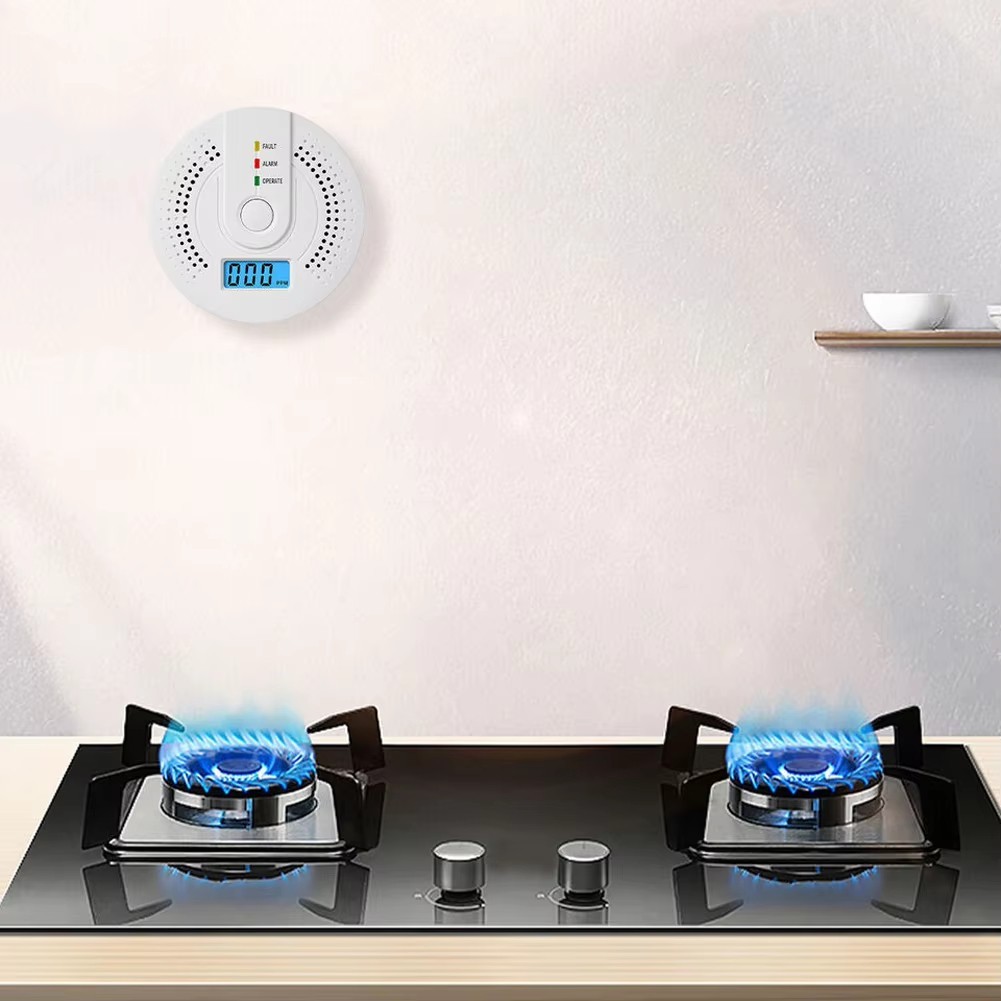 Carbon Monoxide Detector Warning Safety Alarm Sensor LED Digital Battery Powers