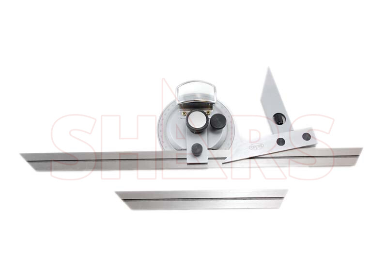 360 UNIVERSAL BEVEL DIAL PROTRACTOR 6″ 12″ BLADES SATIN #