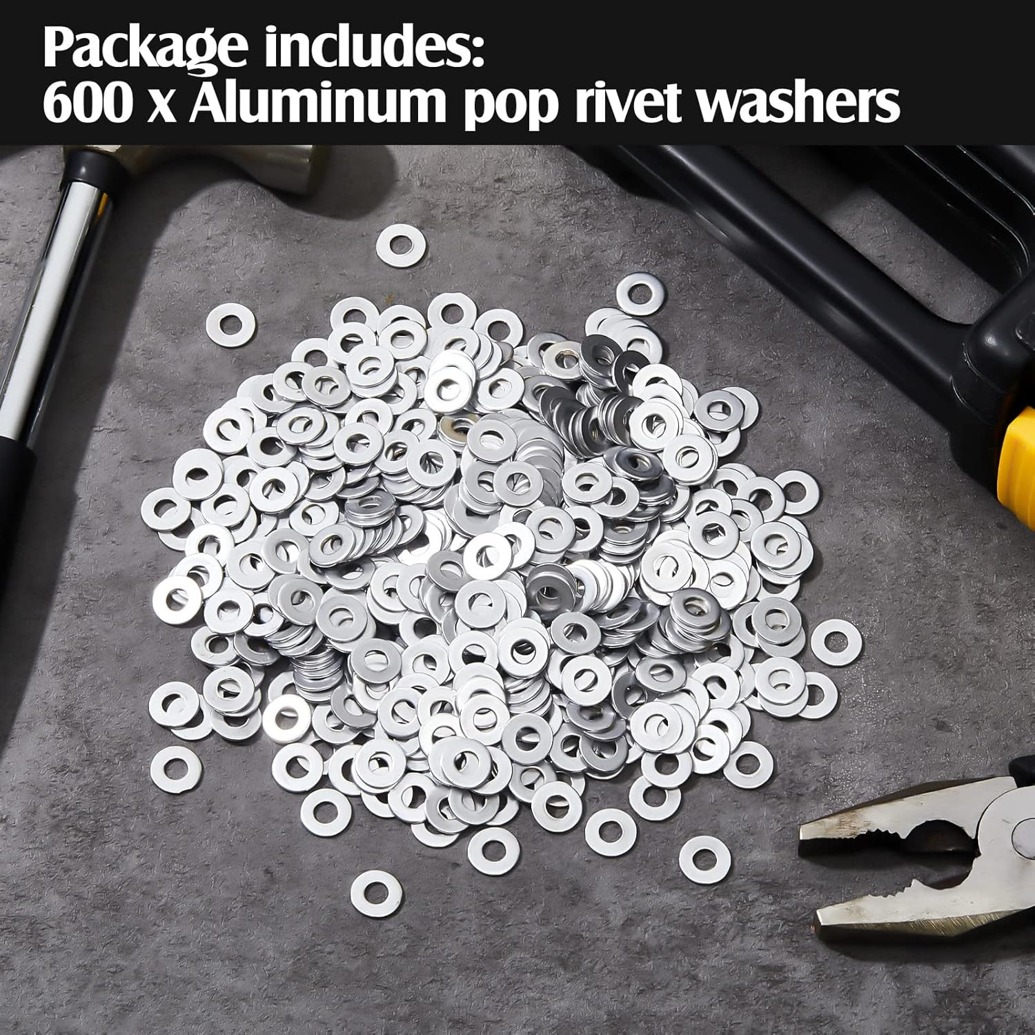600 Pieces Aluminum Backup Pop Rivet Washers for 3/16 Inch Diameter Rivets Al