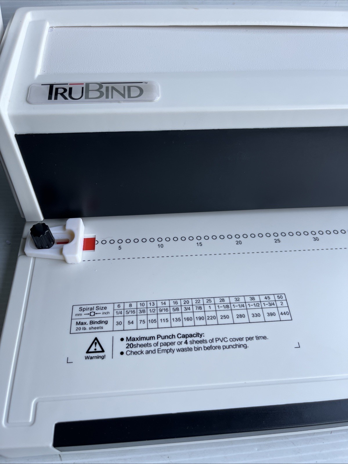 Trubind Coilbind TB-S20 Coil Binding Machine 4:1 Manual Round Hole Punch & Coils