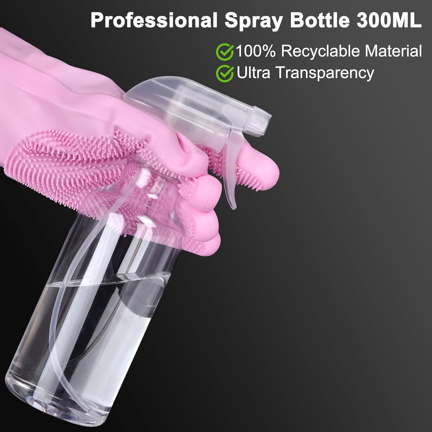 Plastic Spray Bottles – 10.5OZ/300ML Empty Spray Bottles for Cleaning Solutions,