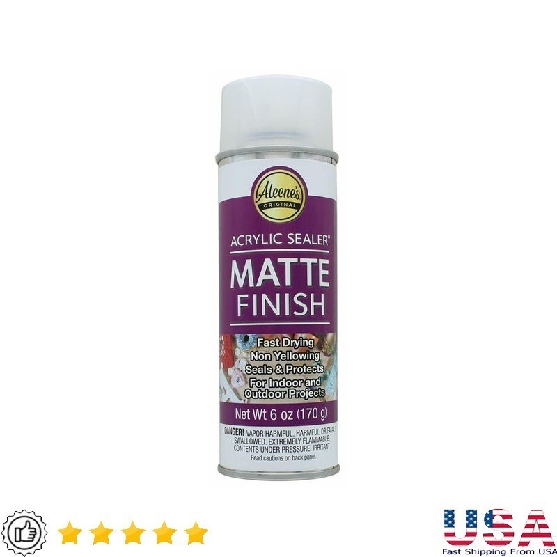 Acrylic Spray Sealer Fast Drying Matte Finish Indoor Outdoor Durable Protection