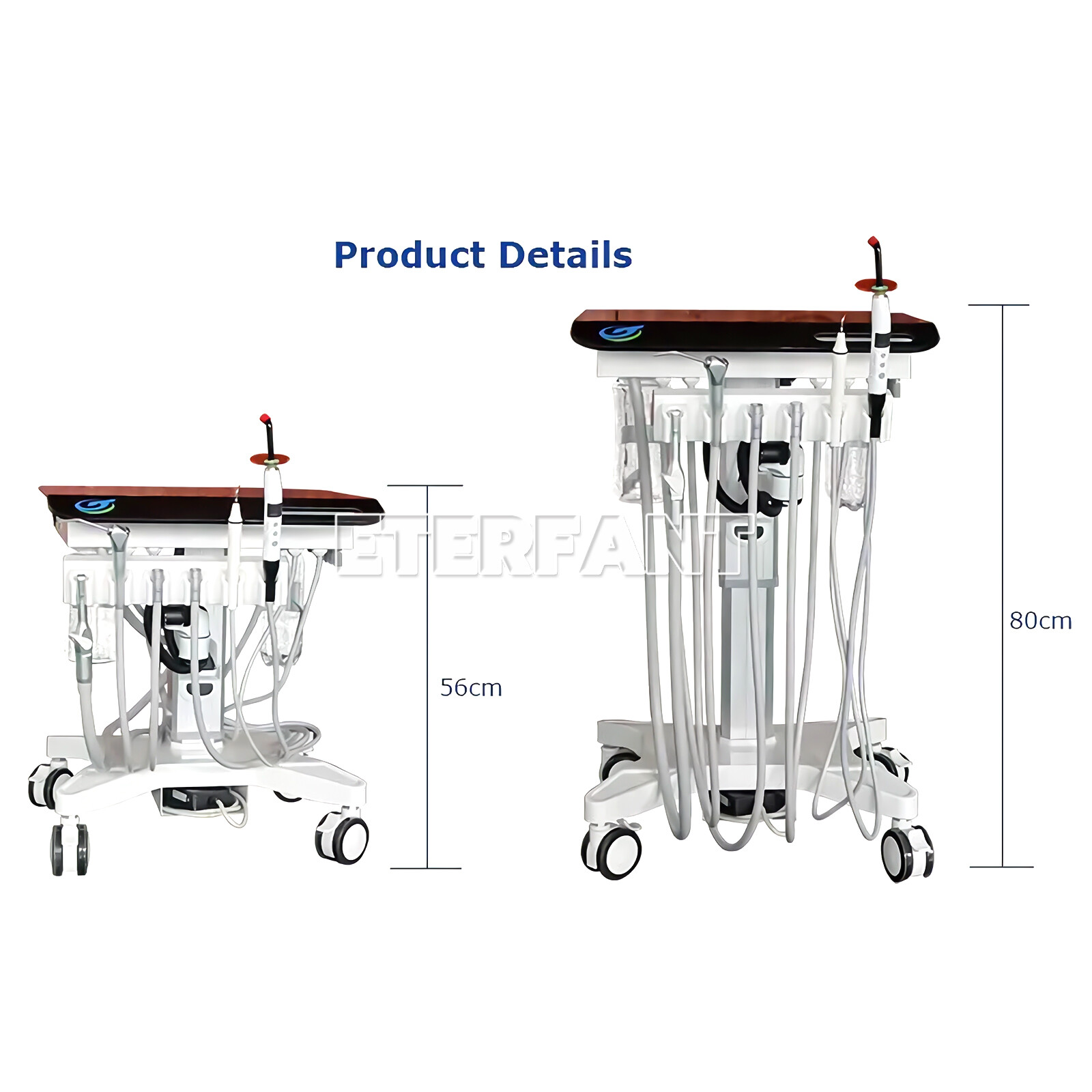 Dental Unit w/Air Compressor Curing Light Scales GU-P209/Mobile Delivery Cart
