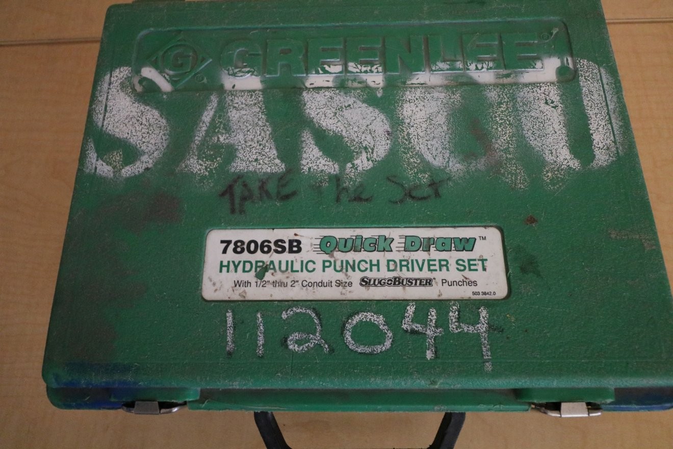 Greenlee 7804SB / 7806SB Quick Draw Hydraulic Punch Driver Knockout Set #044