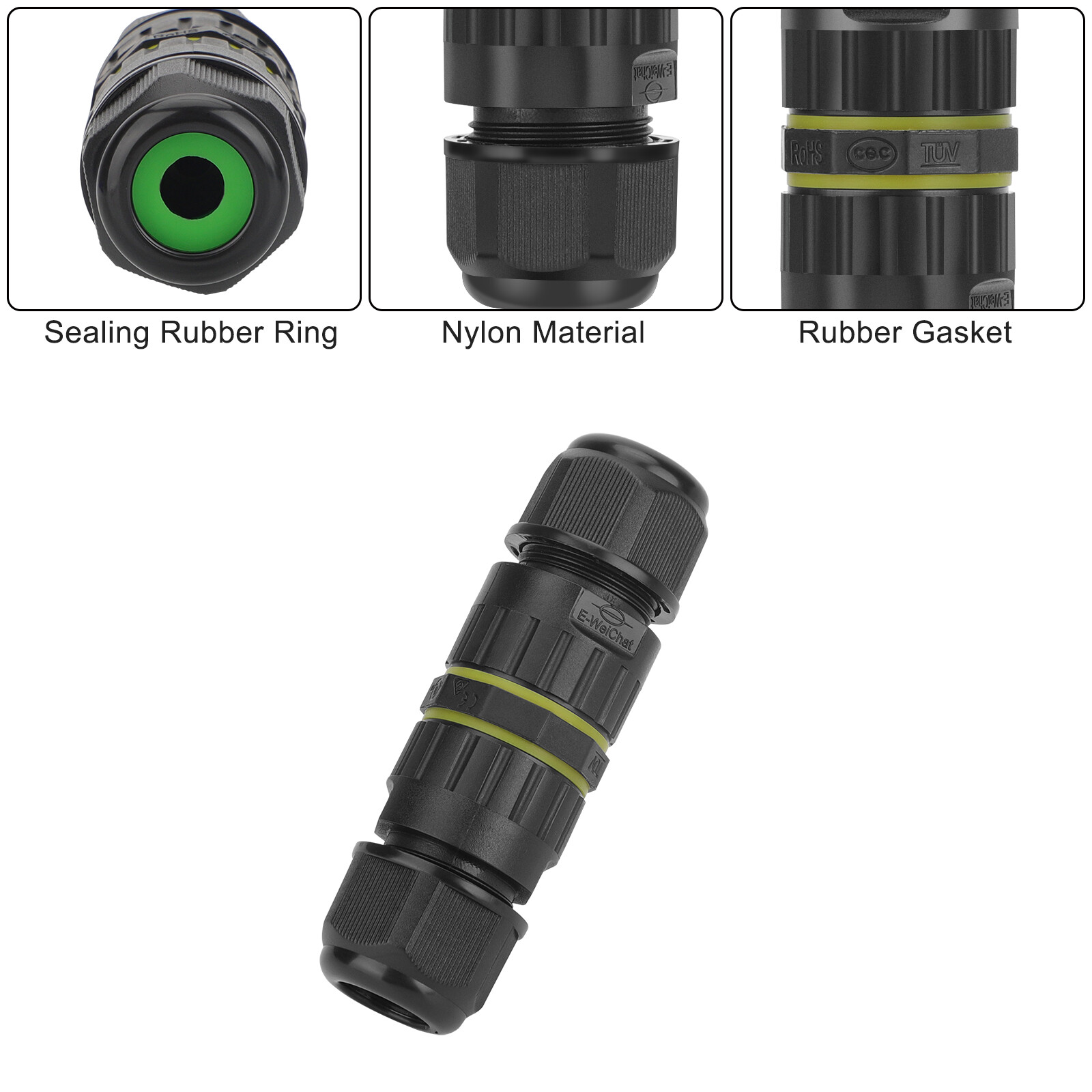 2Pin 3Pin Wire Connector Waterproof IP68 External Electrical Junction Box