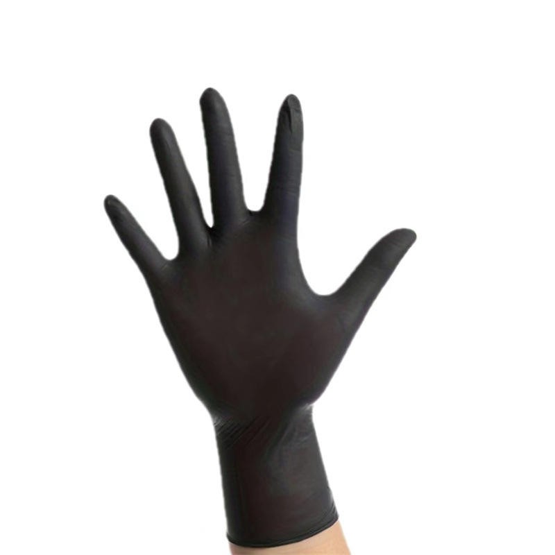 Disposable Nitrile Exam Gloves, 5 Mil Black, Powder-Free Heavy Duty Clean Glove